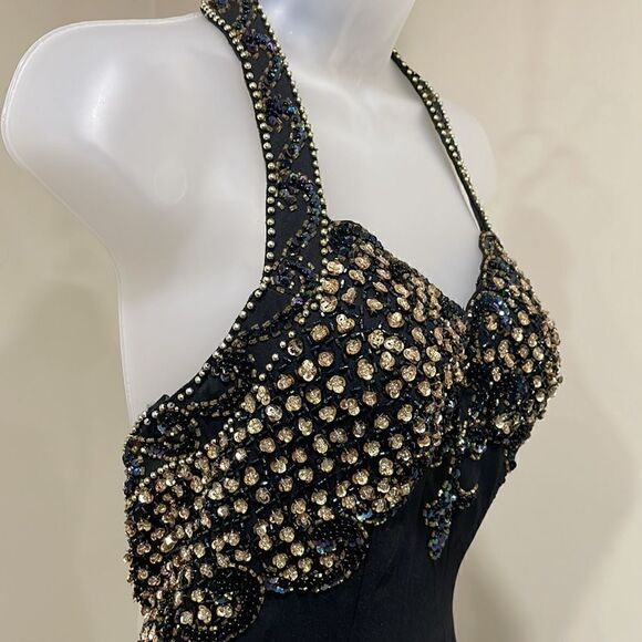 NWOT Alyce Designs Vintage Sequin Prom Party Beaded Dress.  Size 8 M medium - Picture 5 of 14